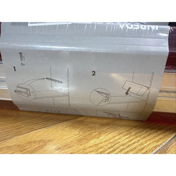 NEW Ikea INREDA Red Acrylic Floating Storage Bins 14" Long 301.339.56 - Picture 6 of 8